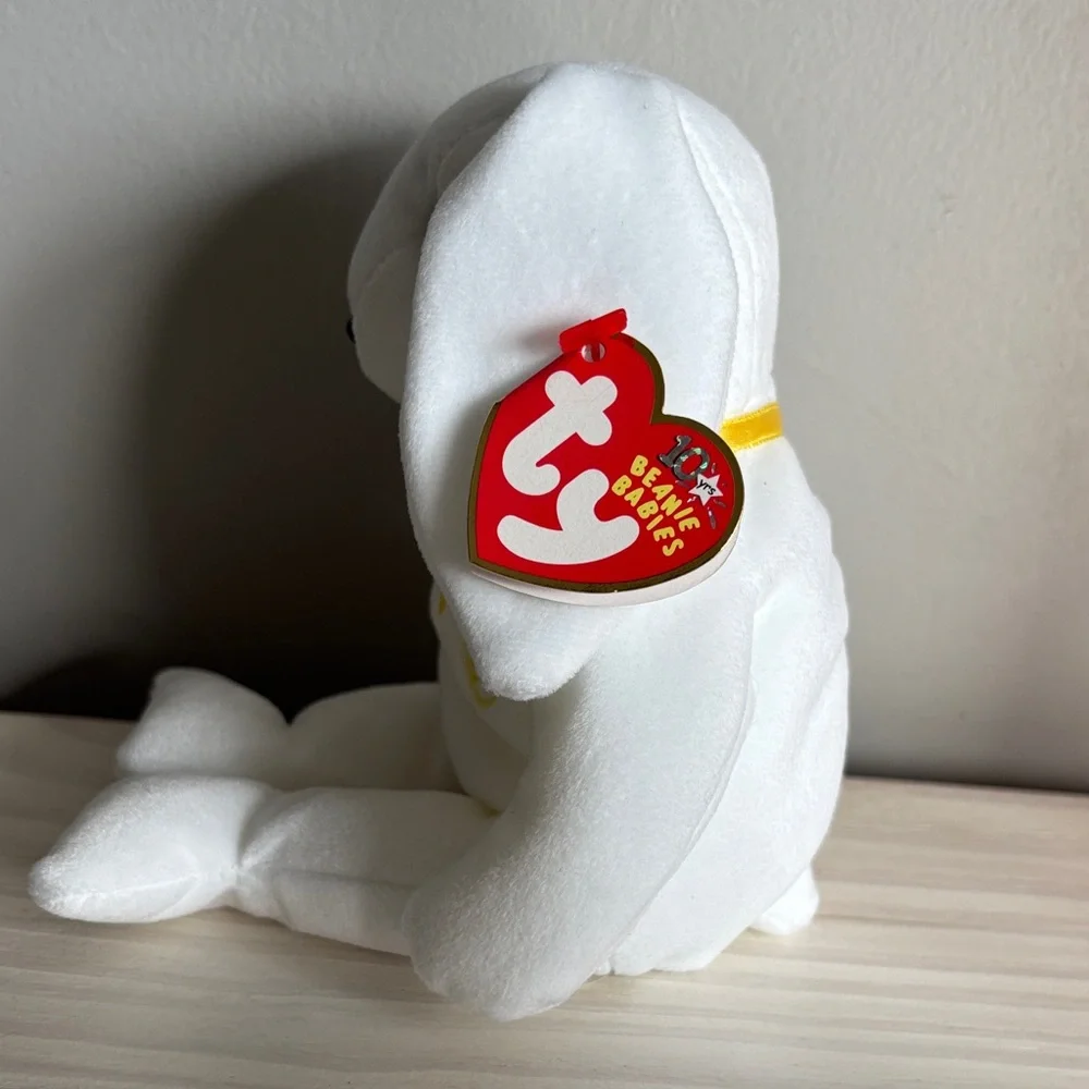 NWT VTG Color Me Beanie White Bunny and Quackers Yellow Duck TY‎ Plush Toys